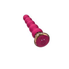 Розовый вибратор-ёлочка Mini Vibrator с пультом ДУ - 19 см. - 