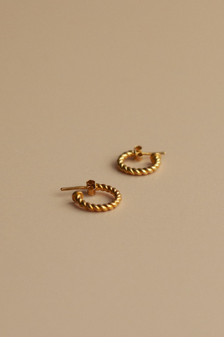 Серьги RETE RINGS позолота