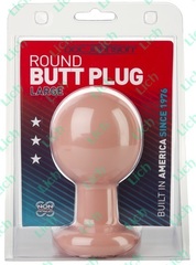 Круглая телесная анальная пробка ROUND LARGE