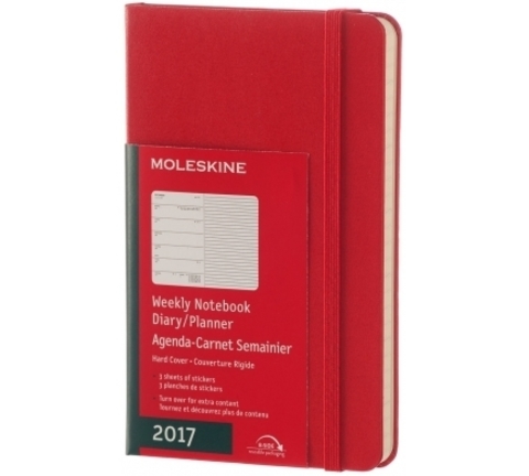 Еженедельник Moleskine Classic Wkly Pocket, цвет красный