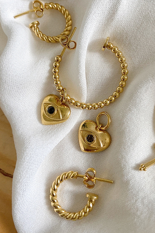 Серьги RETE RINGS позолота