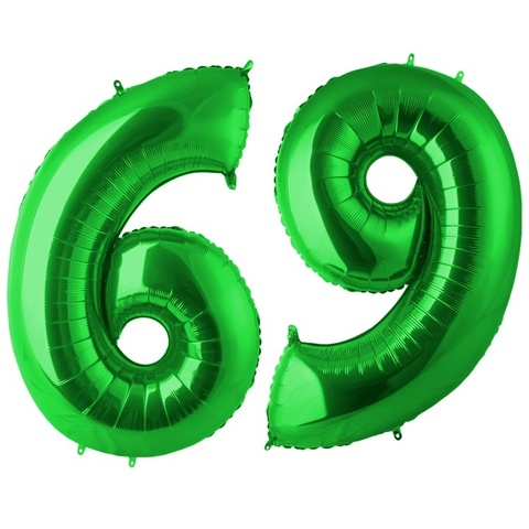 Цифра гелиевая 6/9 Green