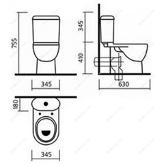 Унитаз-компакт Art Comfort Белый S1