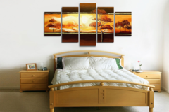 Модульная картина"Деревья в пустыне"