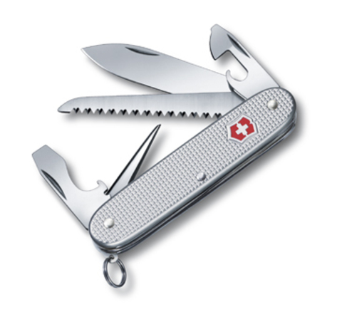 Нож складной Victorinox Farmer, 93 mm, 9 функций, серебристый