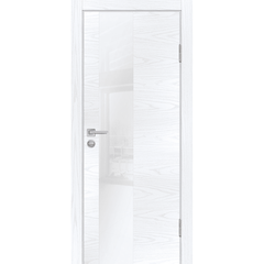 Купить Межкомнатная дверь экошпон Profilo Porte P-6 дуб скай белый кромка ABS остеклённая