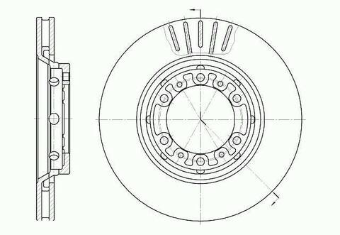 Диск тормозной вентилируемый G-brake  GR-02814