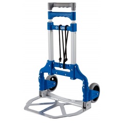 ЗУБР ТР-60, до 60кг, каркас и платформа из алюминия, платформа 39х28 см, колеса d13 см, вес 3.2кг, складная хозяйств тележка, Профессионал (38750-60)