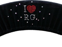 Чехол для обруча бархатный со стразами 