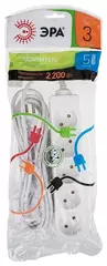Удлинитель ЭРА без заземл. 5гн 3м , 2*1 мм2