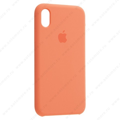 Накладка Silicone Case для Apple iPhone XR морковный