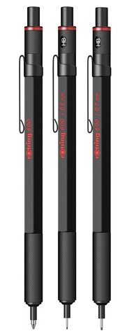 Ручка шариковая Rotring 600 Matte Black, MBlack  (2032577)