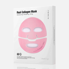 Набор гидрогелевых антивозрастных масок Meditime Real Collagen mask 4еа