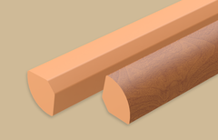 Угол вспененный ПВХ внутренний округлый 10х10х2700мм