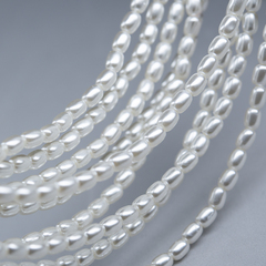 Хрустальный жемчуг, оттенок "Белый", рис 3*4мм