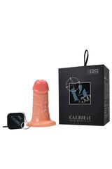 Телесный фаллоимитатор на присоске RealStick CALIBER - 14 см. - 