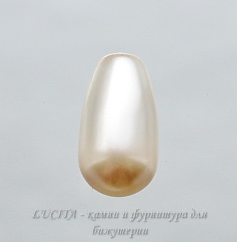 5816 Хрустальный жемчуг Сваровски Crystal Creamrose Капля с несквозным отверстием 11,5х6 мм