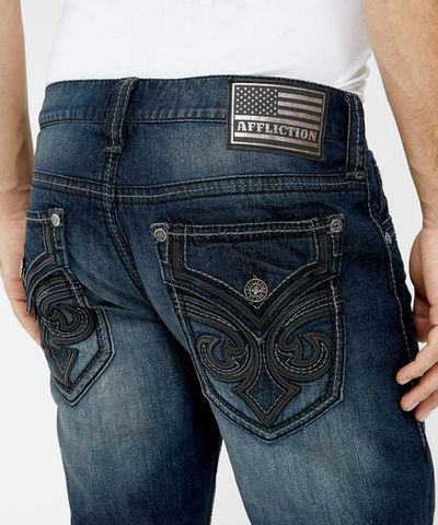 Affliction | Джинсы мужские ACE FLEUR MCCOY 110SS223 задние карманы с лилией