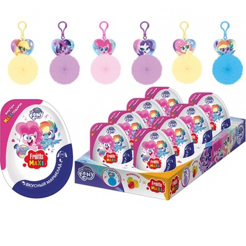 FRUITLS MAXI MY LITTLE PONY Мармелад в пластиковом яйце с игрушкой 1кор*6бл*8шт, 10г.