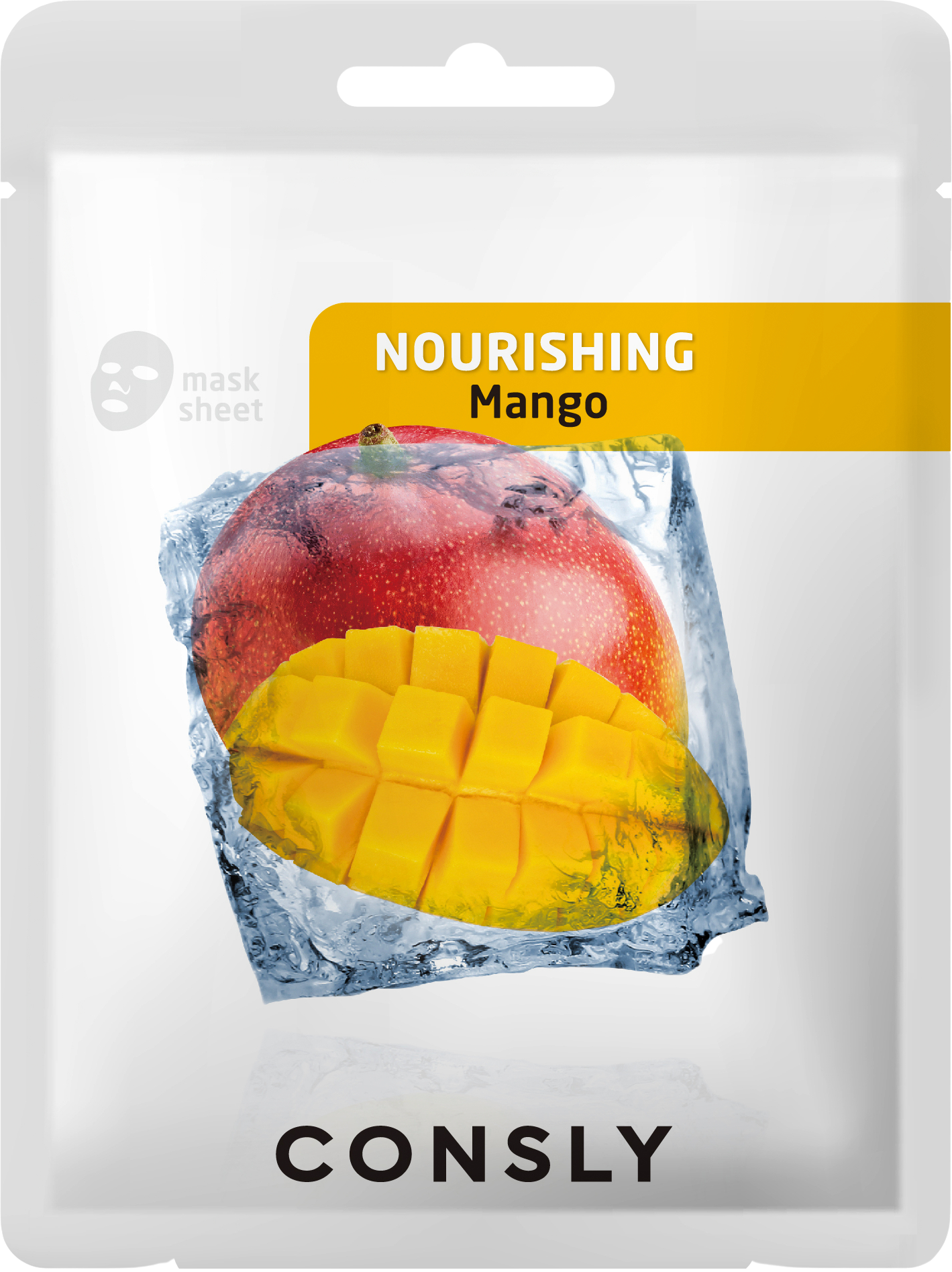 Consly Маска тканевая питательная с экстрактом манго Mango Nourishing Mask  Pack