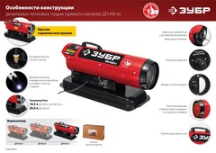 ЗУБР 20 кВт, дизельная тепловая пушка, прямой нагрев (ДП-К8-20)