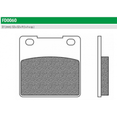 FD0060BT Тормозные колодки для KAWASAKI ZR, ZX, SUZUKI GSX, RG, TL (FDB338P)