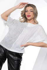 Блуза "Стильный замысел" (белая) Б9038 LT Collection