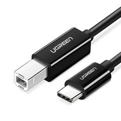 Кабель UGREEN US370 (45034) USB-C to USB-B Printer Cable 1м, черный