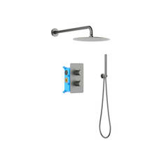 Aquatek AQ1376BGM AQ1376BGM ЕВРОПА Set 3 в 1 душевой комплект, шлиф. черный хром фото