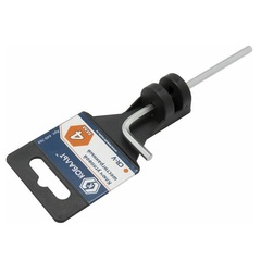 Ключ угловой шестигранный КОБАЛЬТ 4 мм Cr-V (1 шт.) подвес (649-769)