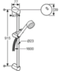 Душевой гарнитур Kludi Zenta 6085091-00