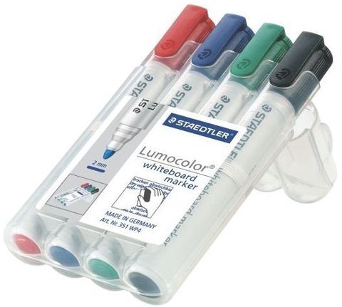 Набор из 4-х разноцветных маркеров для досок Staedtler