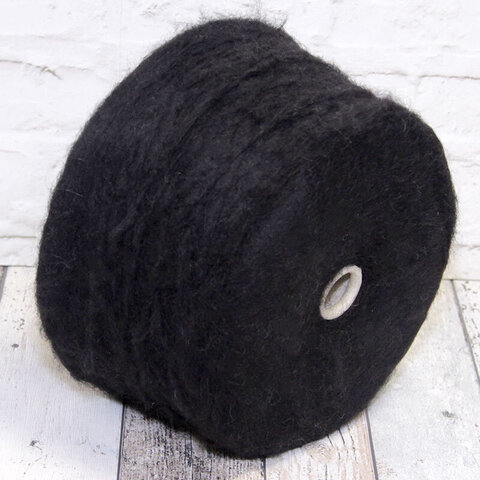 Вспушенная альпака PINORI FILATI / CHARM BRUSHED 280 черный