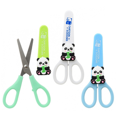 Ножницы детские Basir, серия "Панда", 13.5 см, в чехле, ассорти