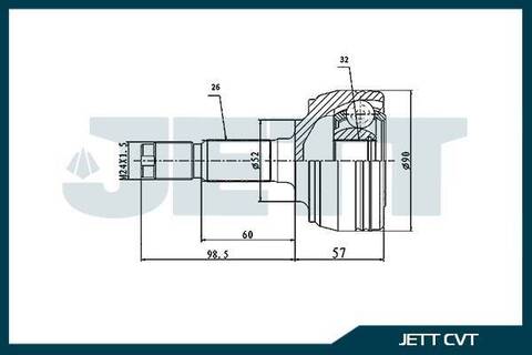 ШРУС внешний JETT V42-1632
