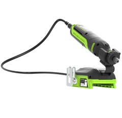 Гравер Greenworks G24RTK2 24V с базой и оснасткой (52 шт) аккумуляторный, с АКБ 2 А/ч и ЗУ