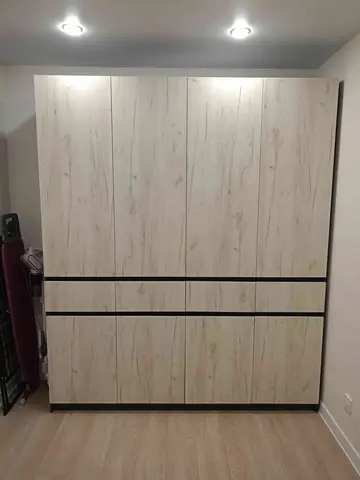 Шкаф 4-х створчатый Багира дуб крафт / графит