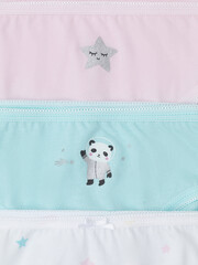 набор трусы/ уп  для девочки  К 1931-3уп/неж.розовый,аквамарин,белый,звездопад