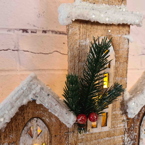 Картинка домик с подсветкой Skully  23х19 wood - 2