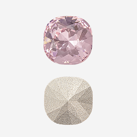 Кристалл Кушон (Сushion), оттенок "Розовый"/"Rose", 12мм