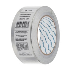 49-7-740 Лента клейкая алюминиевая, клей - акрил, основа - алюминиевая фольга, 48ммх40м РемоКолор