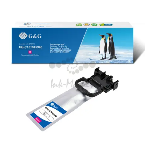 Картридж струйный G&G GG-C13T945340 Т9453 пурпурный (66мл) для Epson WorkForce Pro WF-C5290DW/C5790DW