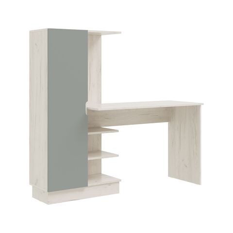 Юниор-4 Компьютерный стол (Шарли Бриз, Дуб Крафт Белый)