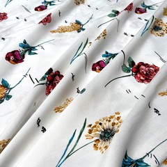 вискоза белая с красными цветами фото