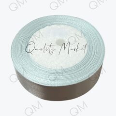 Лента атласная 2,5 см 25 ярдов (серая) №176