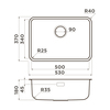 Omoikiri 4997405 кухонная мойка Omi 53-U/I Ultra Mini-IN нерж. сталь/нержавеющая сталь