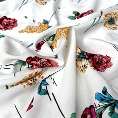 вискозная ткань с цветочками фото