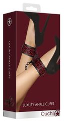Красно-черные поножи Luxury Ankle Cuffs - 