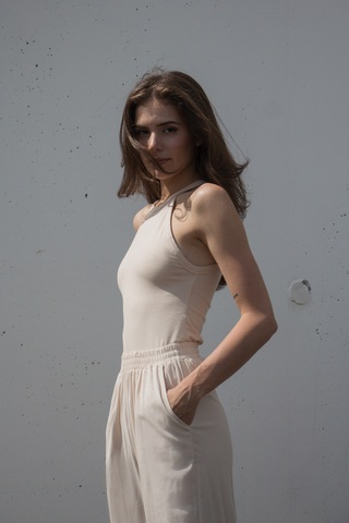 Топ, ROUND THROAT, BEIGE