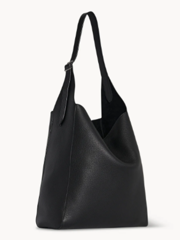 Кожаная сумка THE ROW Blake Hobo черный